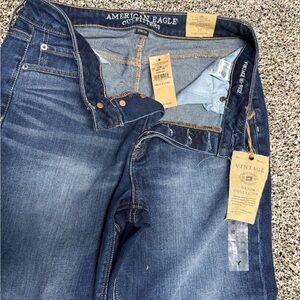 American Eagle Outfitters womens Dark Blue Relaxed Jeans